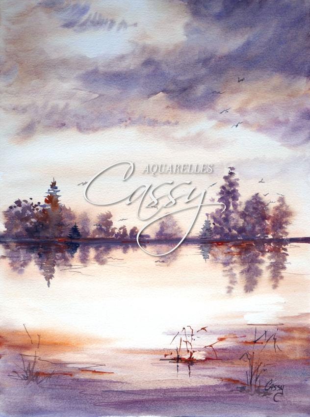 Reve de Garonne au soir 2023 - 41 cm X 31 cm